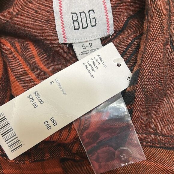 Urban Outfitters BDG Plaid Flowy Button Down Shirt(Size Small) - Picture 5 of 10